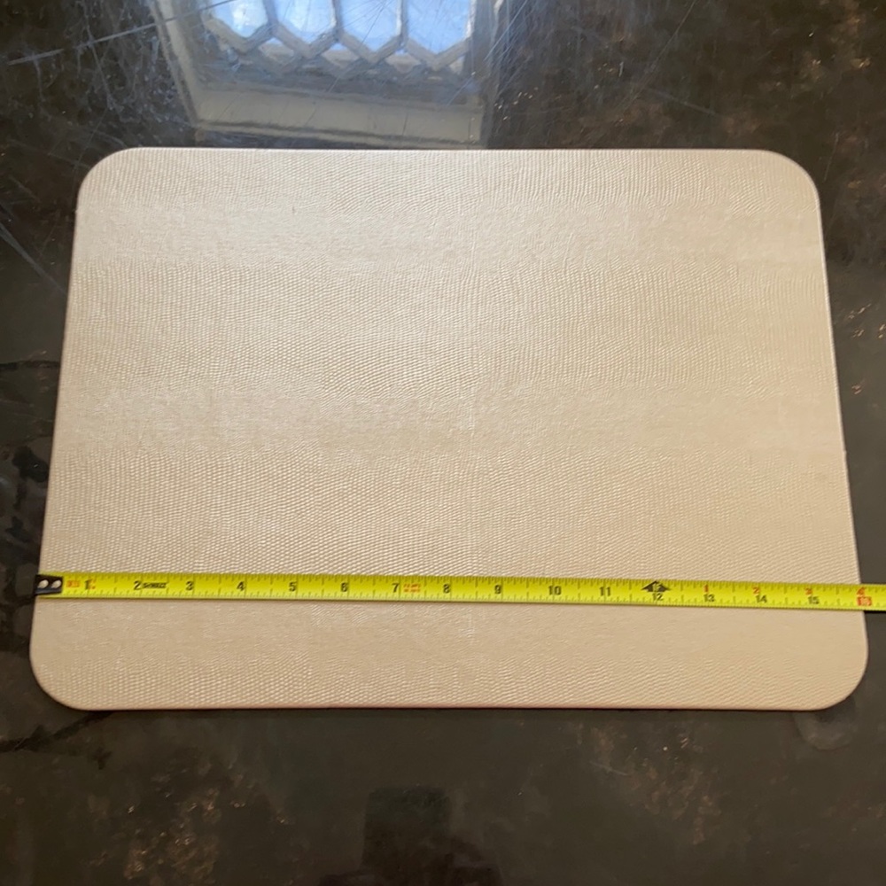 12 Caspari lizard print felt backed hard placemat